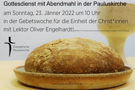 Gottesdienst in der Gebetswoche für die Einheit der Christ*innen - 23.01.2021 - 10 Uhr Gottesdienst in der Gebetswoche für die Einheit der Christ*innen - 23.01.2021 - 10 Uhr