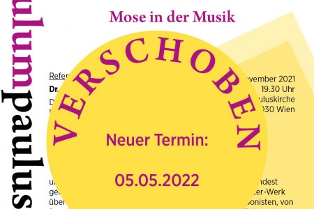 Mose in der Musik - Curriculum am 30.11.2021, 19:30 Uhr Mose in der Musik - Curriculum am 30.11.2021, 19:30 Uhr