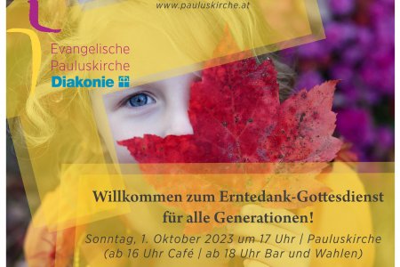 Erntedank-Gottesdienst für alle Generationen am 01.10.2023 um 17 Uhr