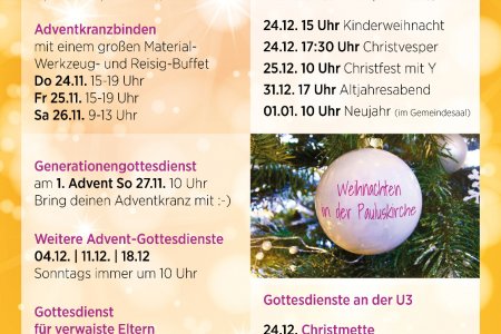 Weihnachten in der Pauluskirche Weihnachten in der Pauluskirche