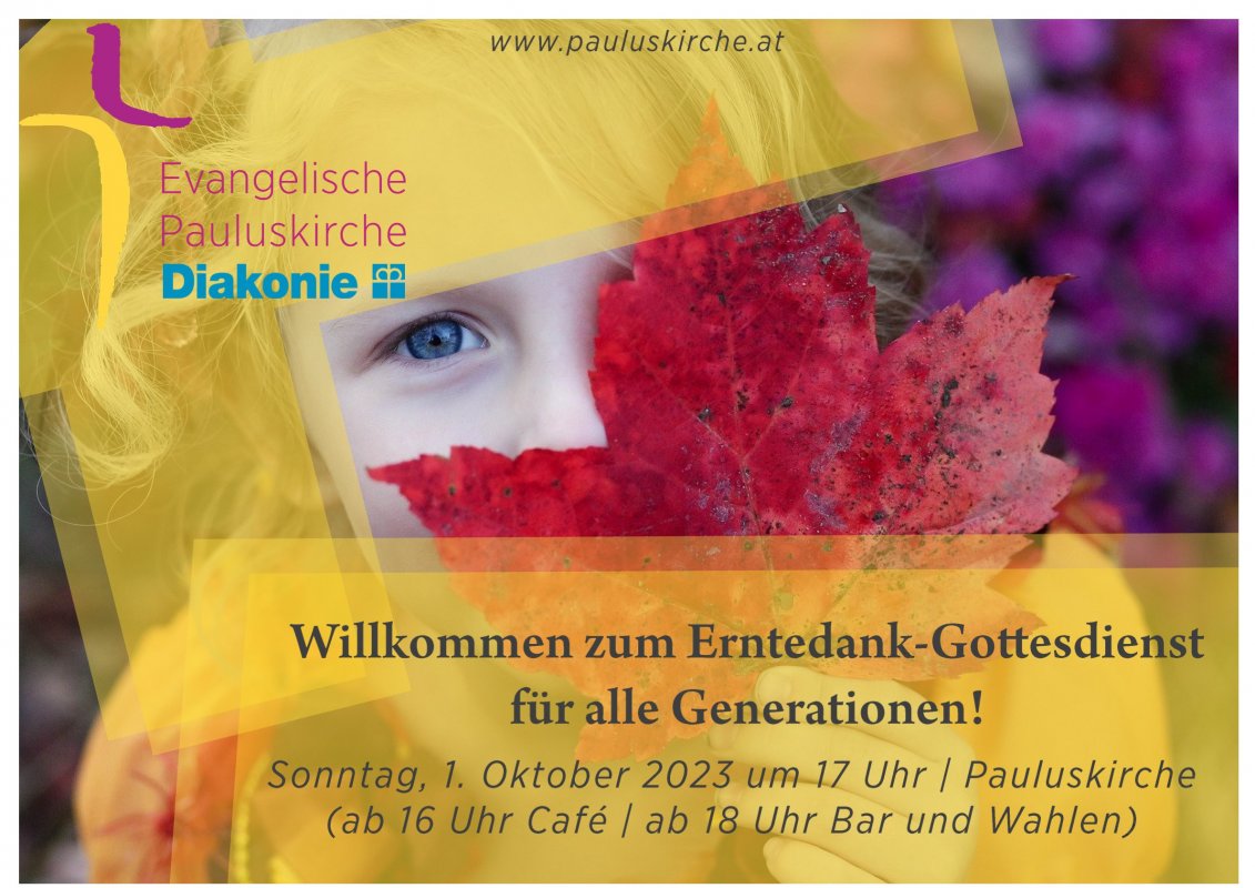 Erntedank-Gottesdienst für alle Generationen am 01.10.2023 um 17 Uhr